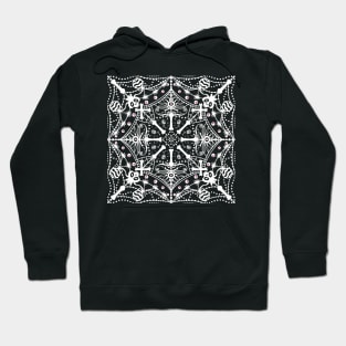 Halloween spooky white pattern Hoodie